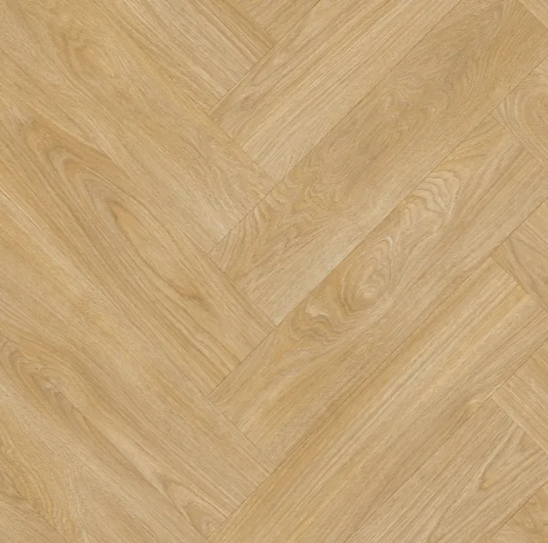 Laurel Oak 51282 Visgraat, PVC Moduleo Roots kleur op de vloer