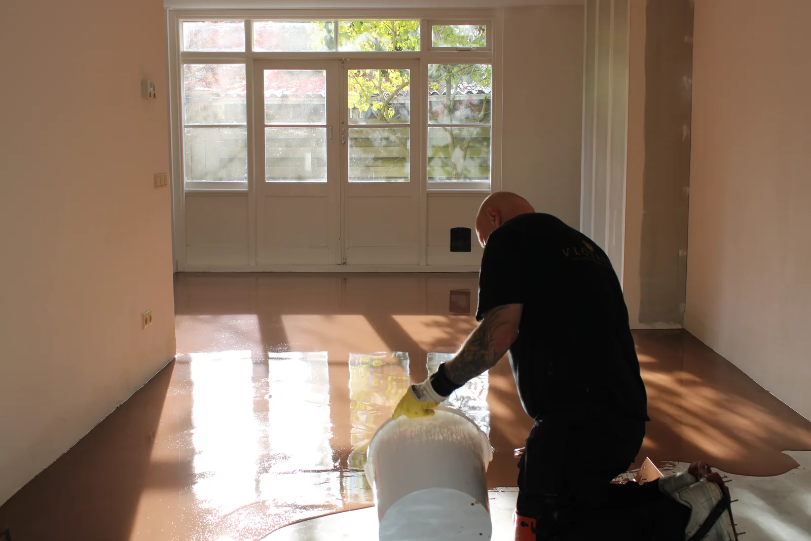 Superbase Cortica minerale gietvloer, aangebracht in een woning, foto 5