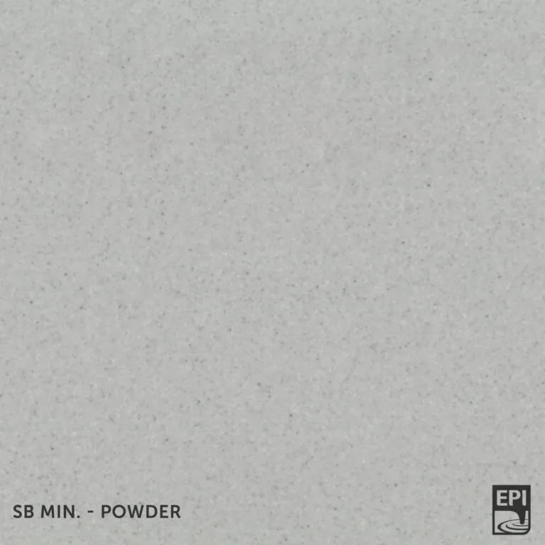 Powder, Superbase Mineral Solid kleur op de vloer